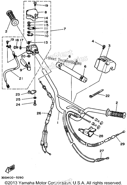 Steering Handle - Cable
