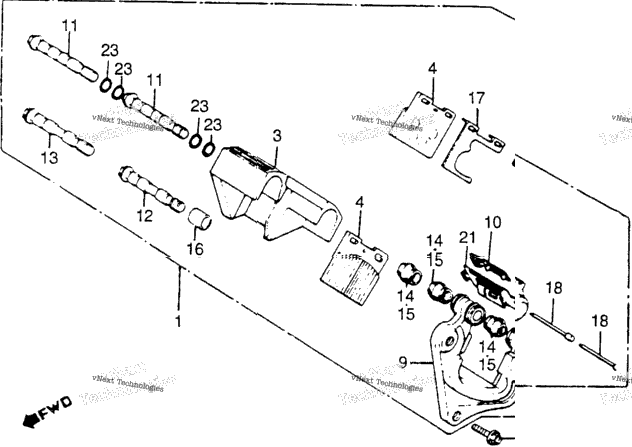 Cm400a/Tfront Brake Caliper 79-81