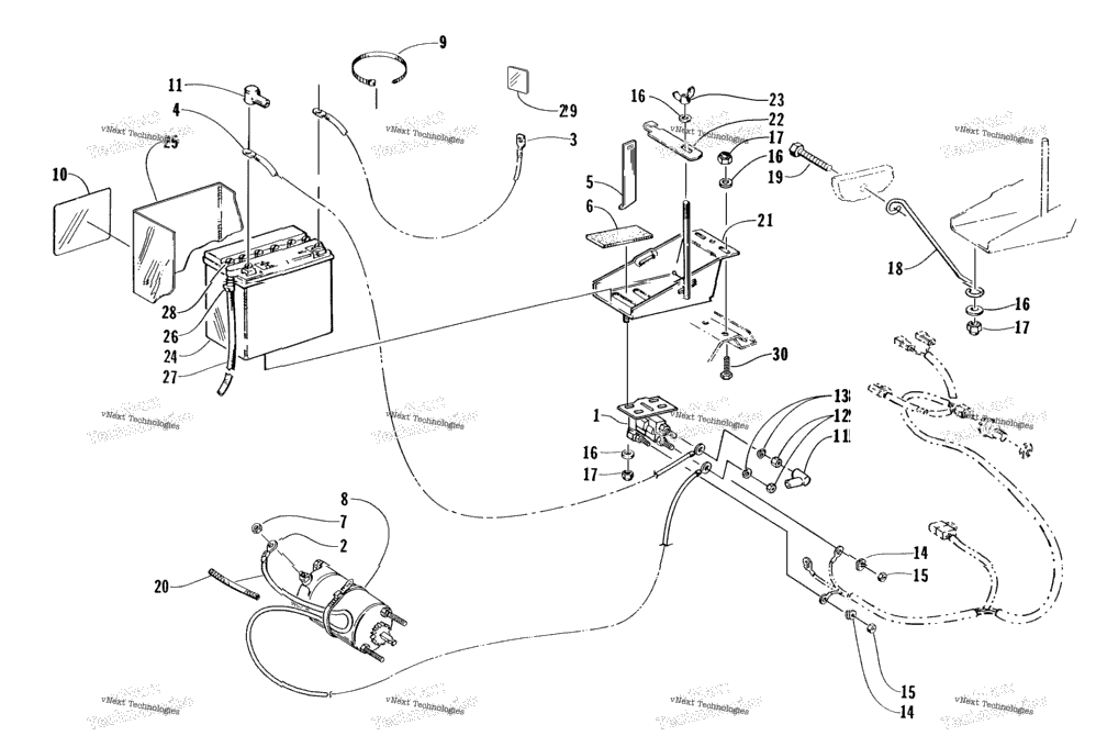 Electric Start - Battery Assembly
