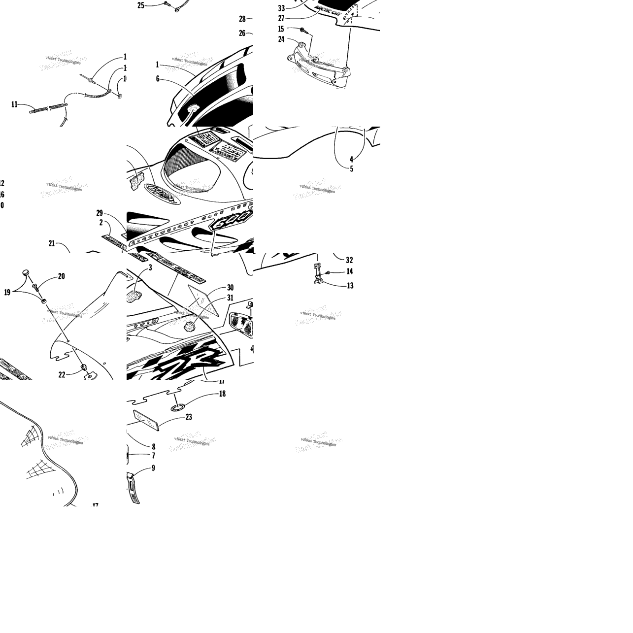 Hood And Windshield Assembly