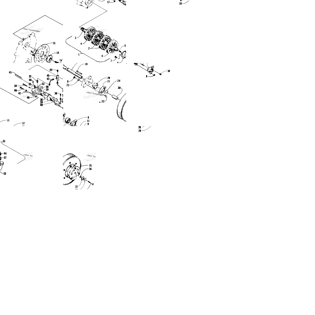 Drive Train Shafts And Brake Assemblies