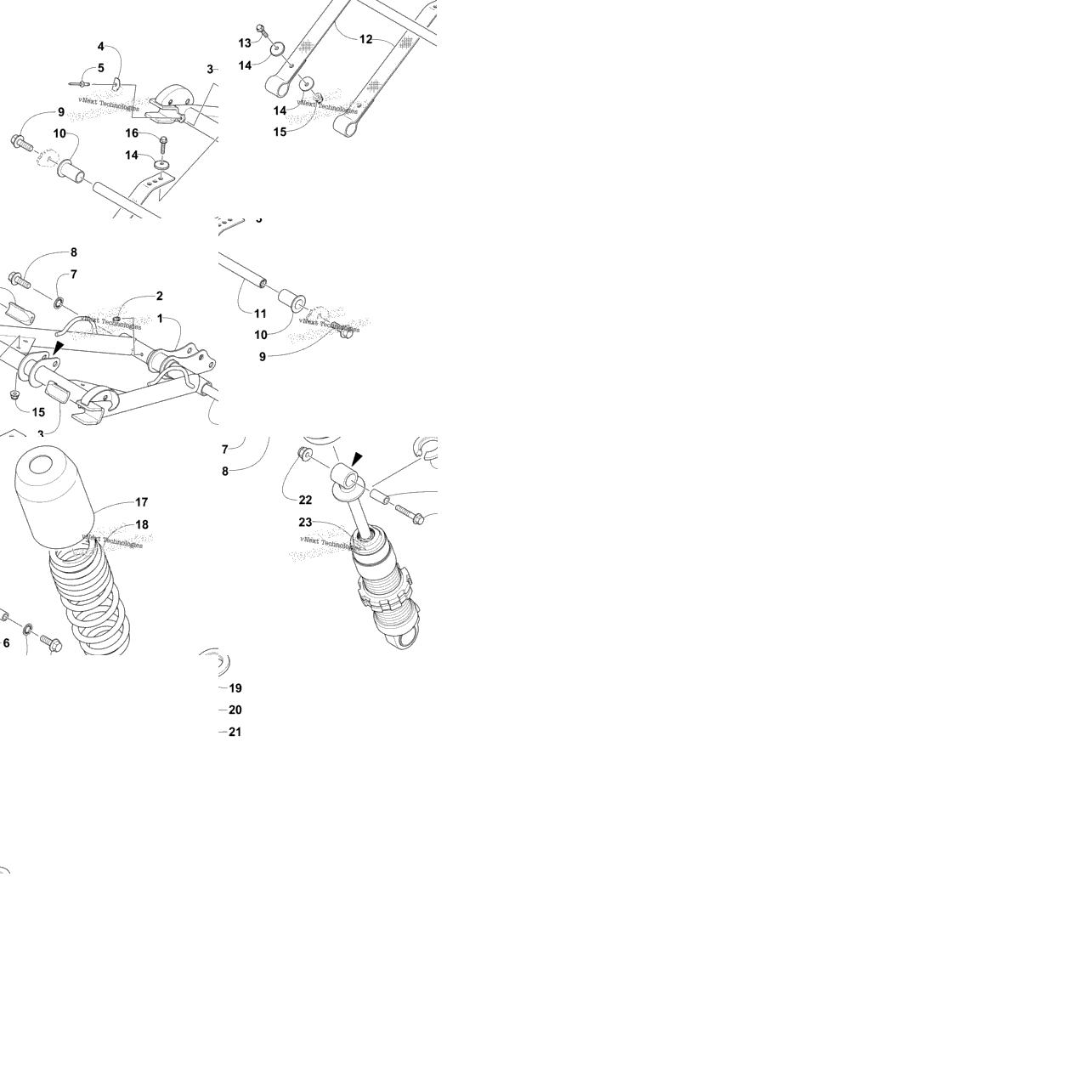 Rear Suspension Front Arm Assembly