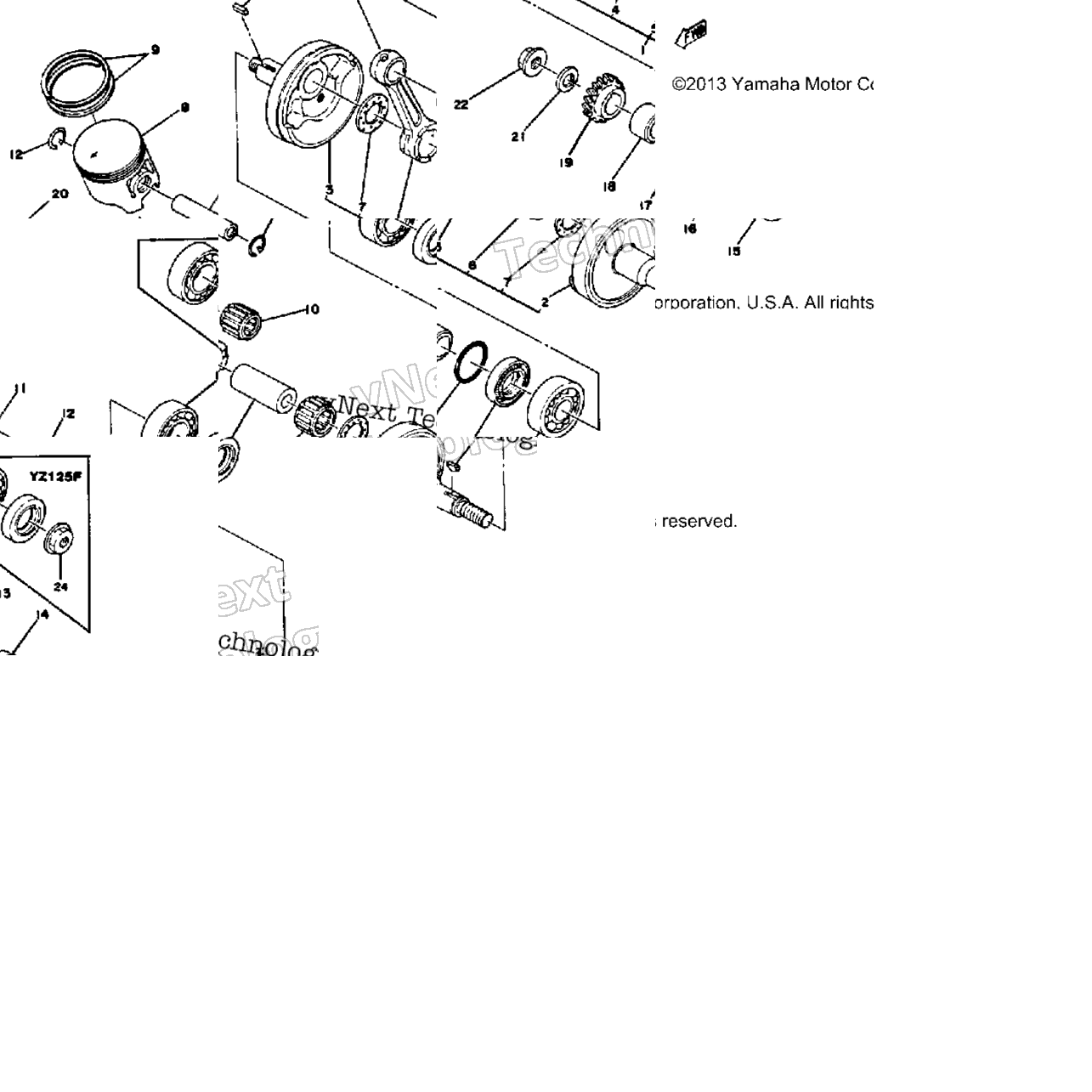 Crankshaft - Piston Yz125e - F