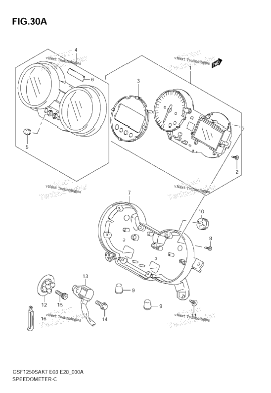 Speedometer (Gsf1250sk7/Sk8/Sk9)
