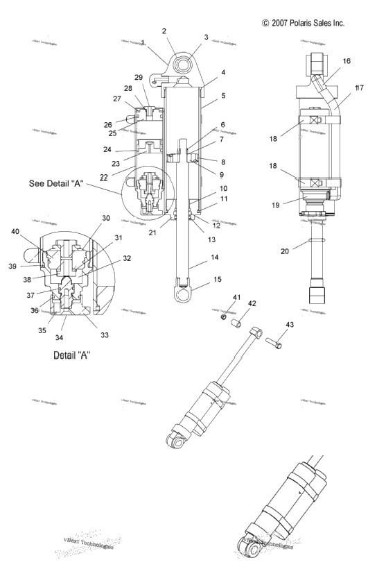 Suspension, Shock, Rear Track (49Snowshockrear08600iq)