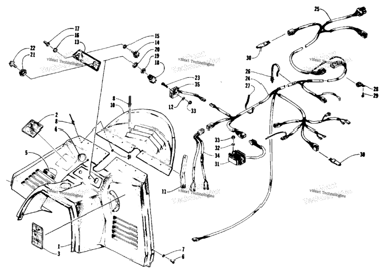 Console, Switches, And Wiring Assemblies
