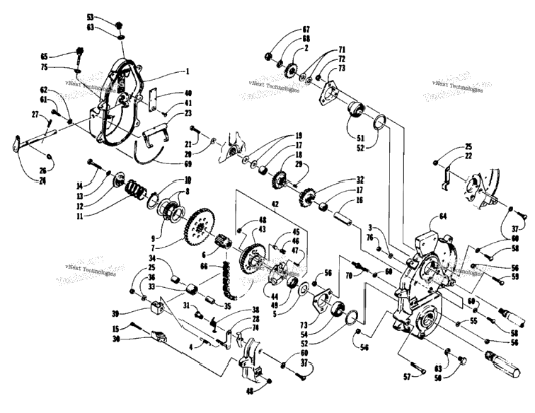 Drive/Reverse Dropcase Assembly