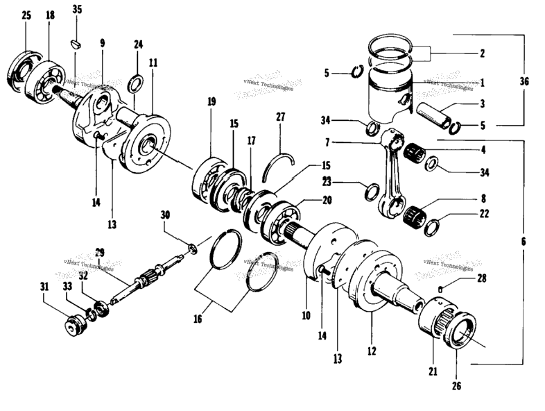 Piston And Crankshaft