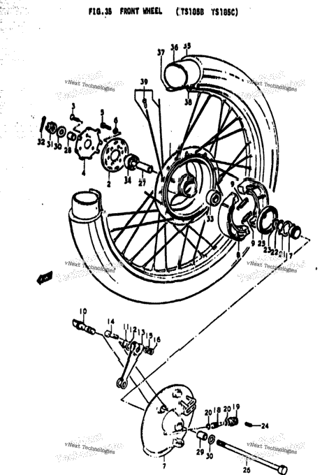 Front Wheel (Ts185b Ts185c)
