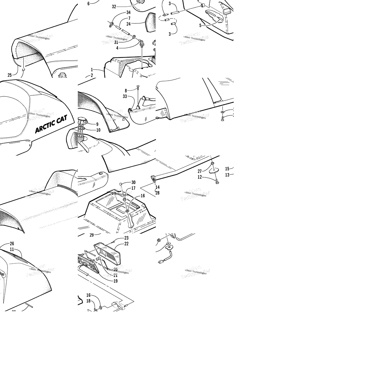 Gas Tank, Seat, And Taillight Assembly