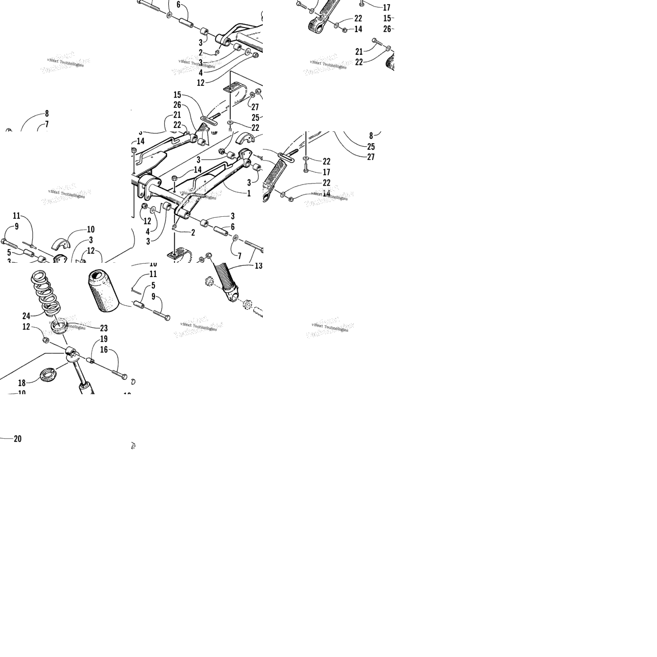 Rear Suspension Front Arm Assembly