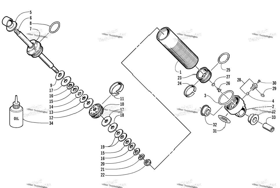 Rear Suspension Front Arm Shock Absorber