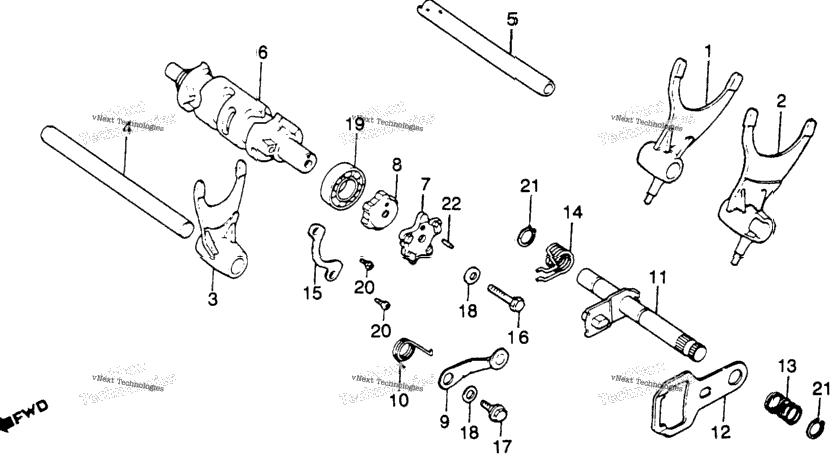 Shift Drum + Shift Fork