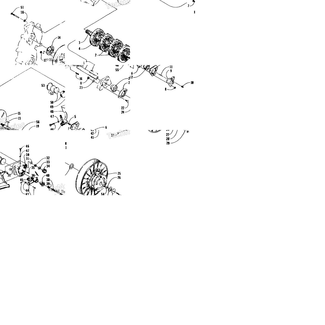 Drive Train Shafts And Brake Assemblies
