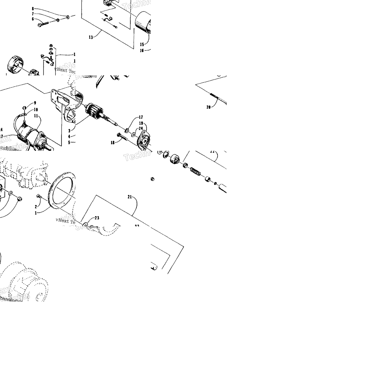 Electric Start - Starter Motor Assembly