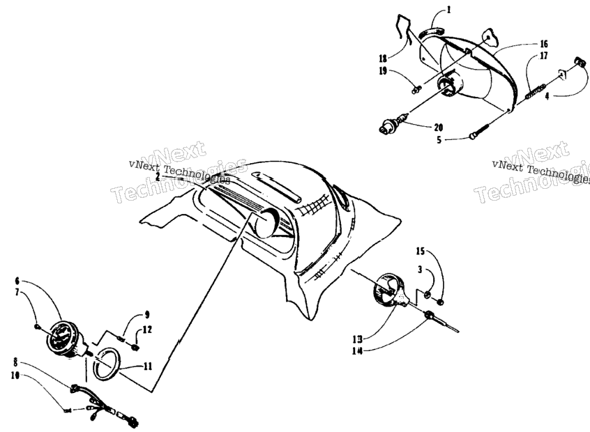 Headlight And Instrument Pod