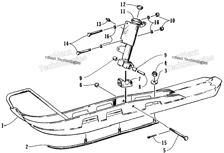 Ski And Spindle Assembly