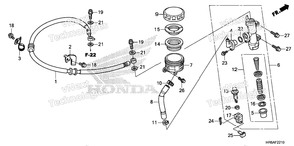 REAR BRAKE MASTER CYLINDER