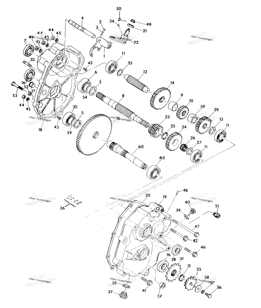 Gearcase Assembly 250 4X4