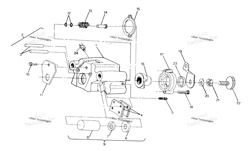Rear Brake Assembly 250 4X4