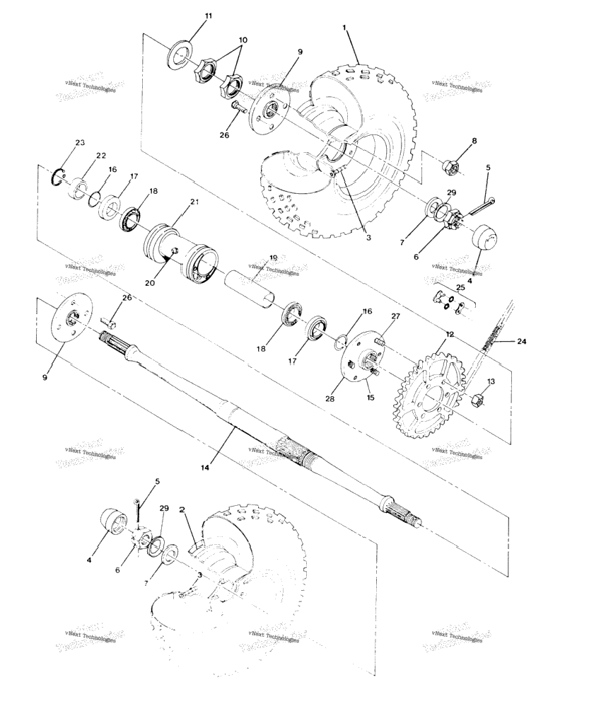 Rear Wheel Drive Assembly 250 4X4