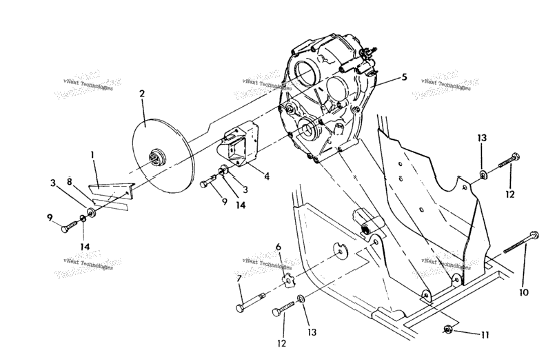 Rh Gearcase / Brake Mounting 250 4X4