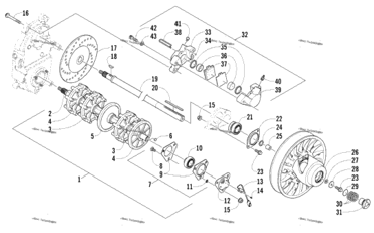 Drive Train Shafts And Brake Assemblies