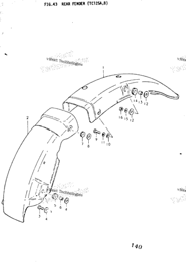 Rear Fender (Tc125a