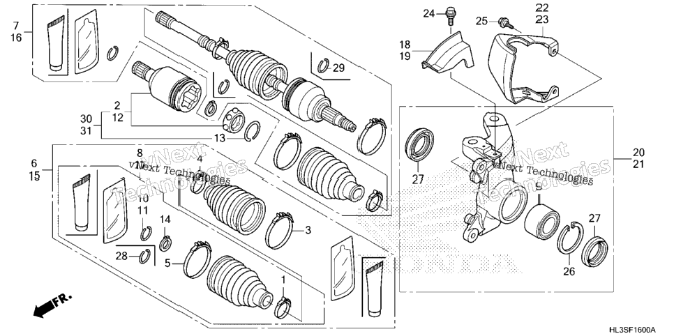 Front Knuckle@Driveshaft