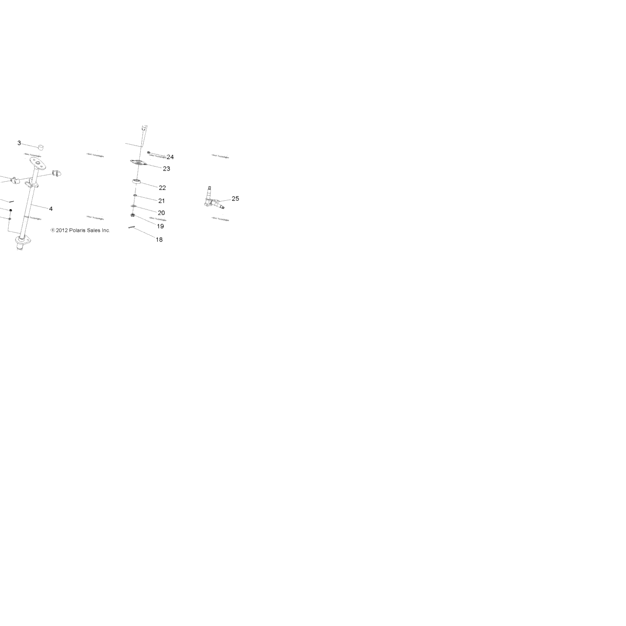 Steering, Steering Post & Tie Rod Asm
