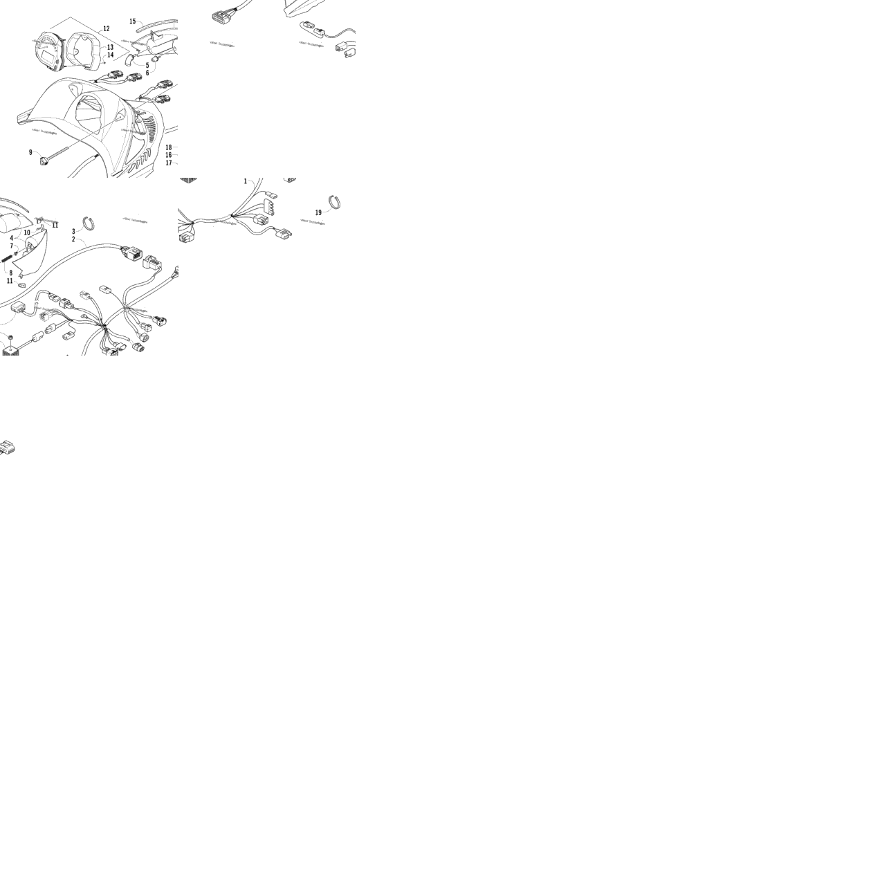 Headlight, Instruments, And Wiring Assemblies