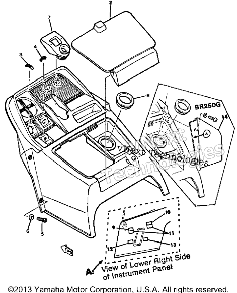 Instrument Panel Br250f - G