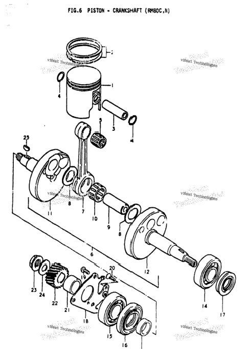 Piston - Crankshaft (Rm80c
