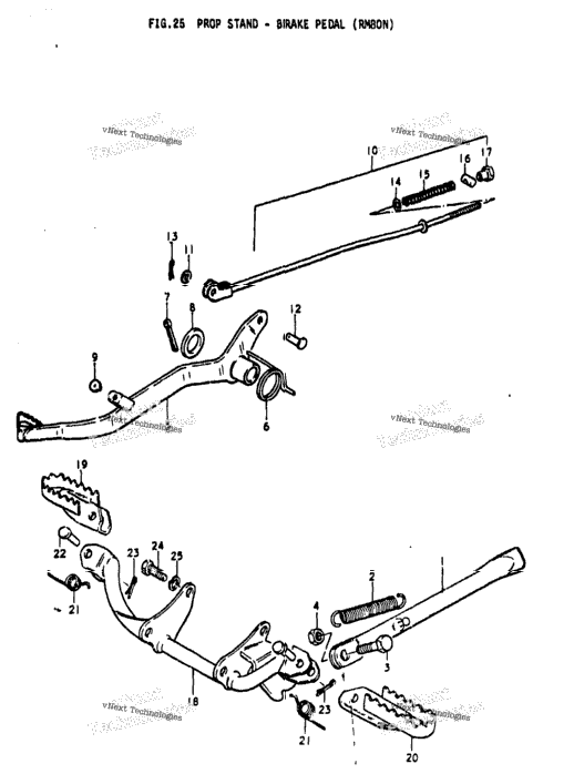 Prop Stand - Brake Pedal (Rm80n)