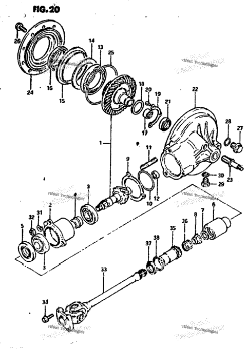 Propeller Shaft-Final Drive Gear