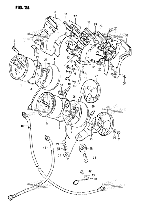 Speedometer-Tachometer (Model X)