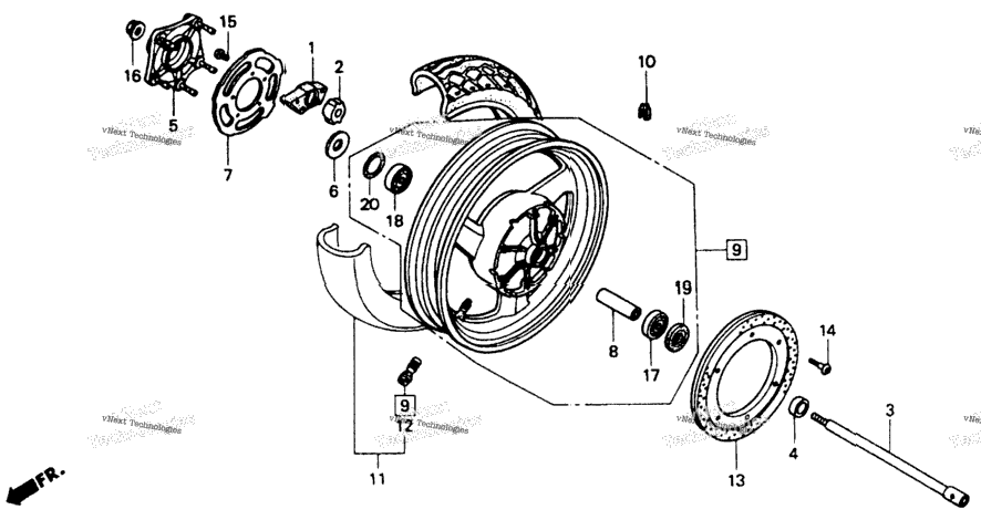 Rear Wheel 1100
