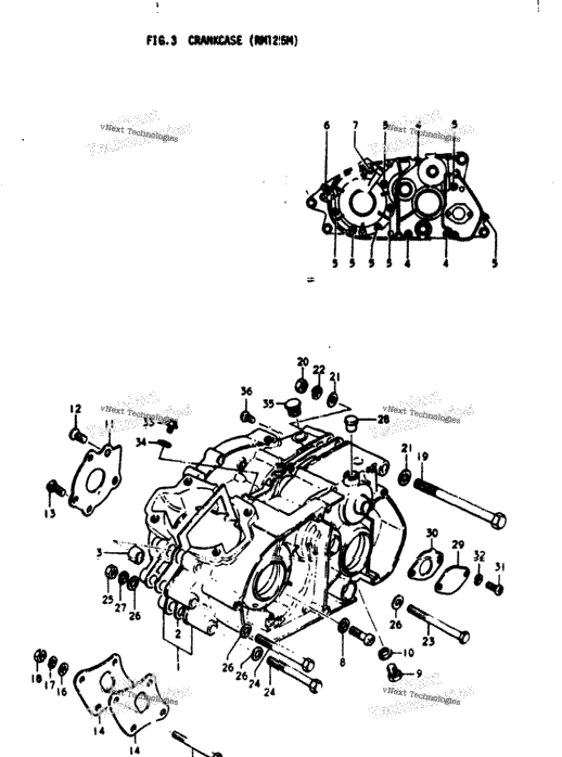 Crankcase (Rm125m)
