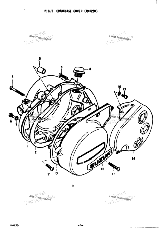 Crankcase Cover (Rm125m)