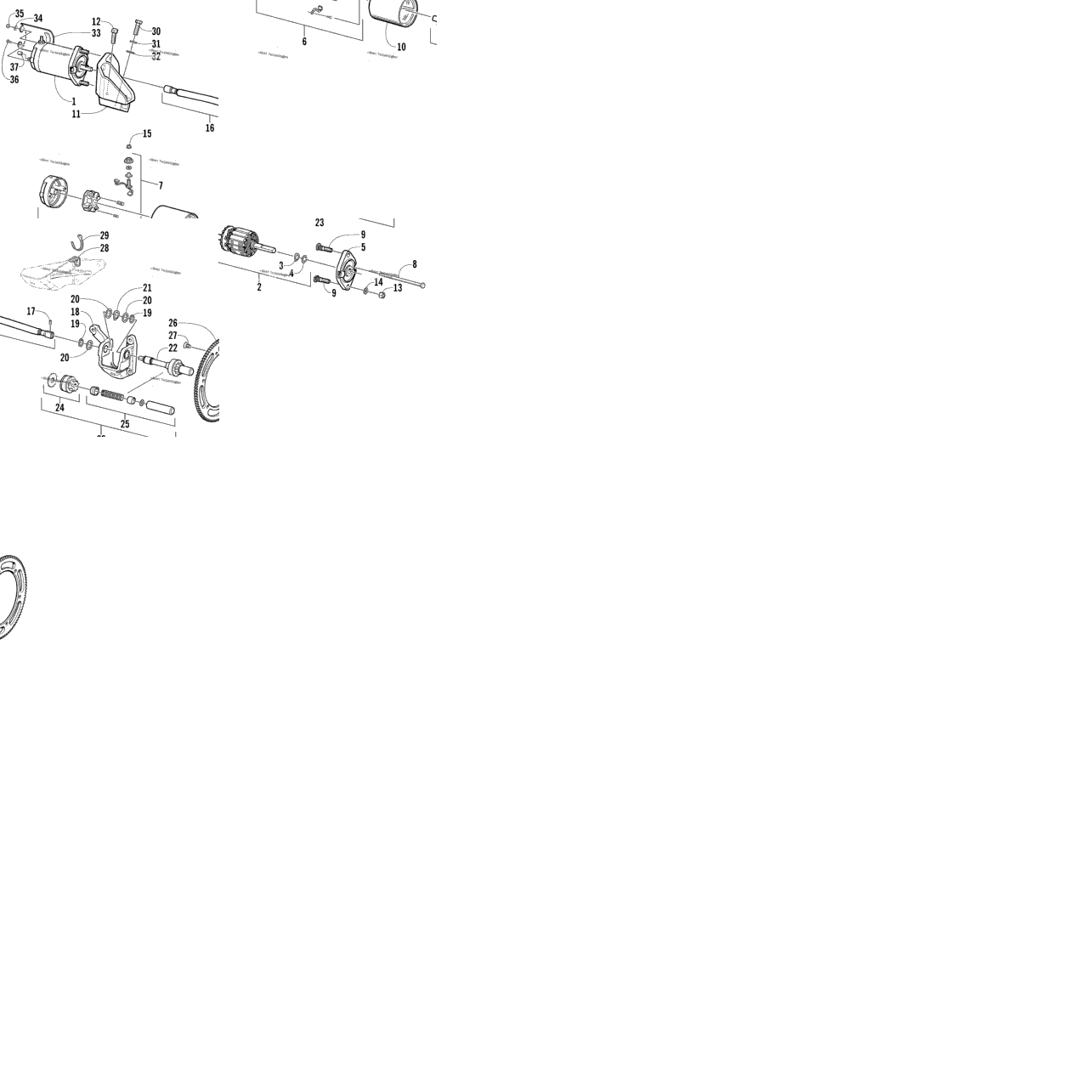 Flex-Drive Starter Motor Assembly (Optional)