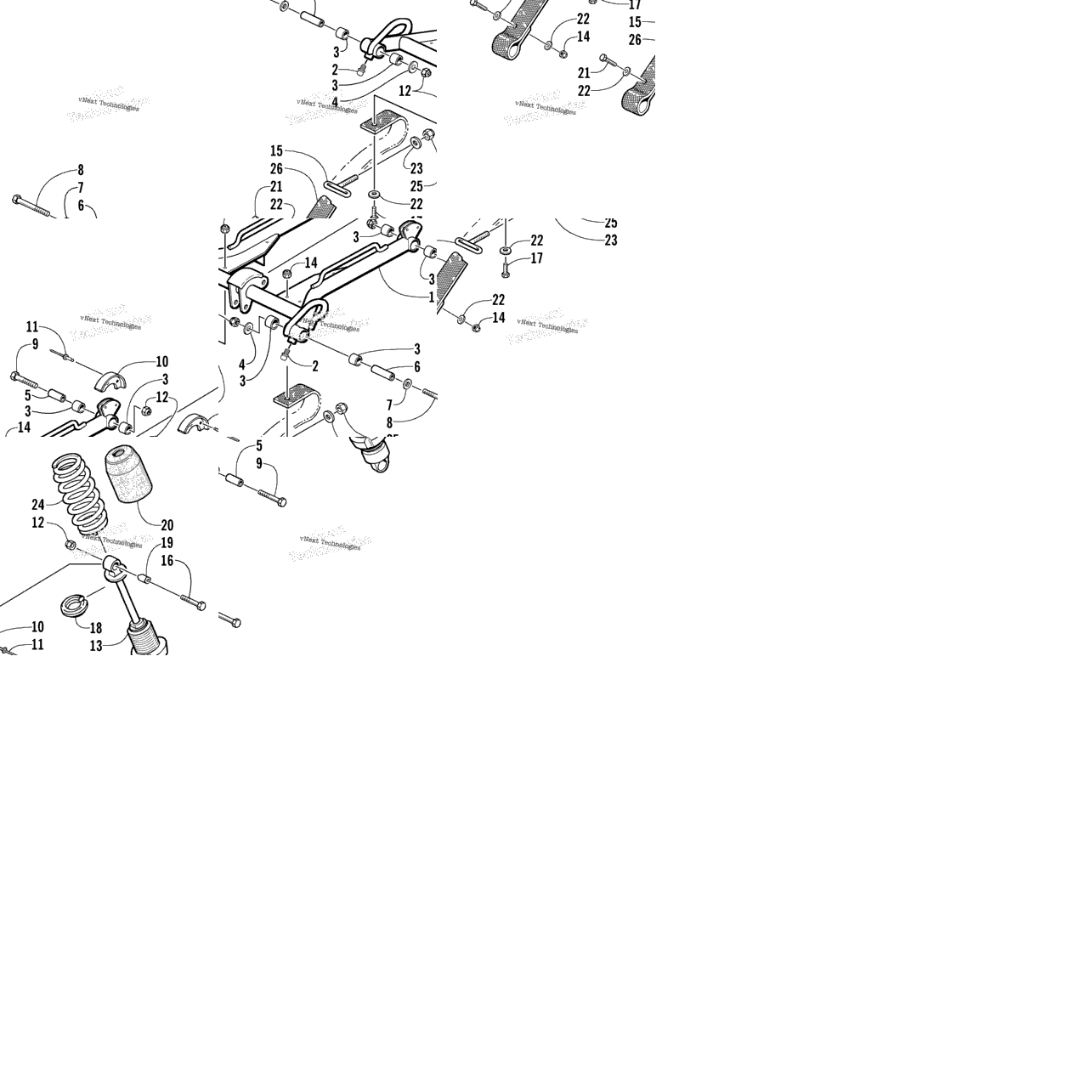 Rear Suspension Front Arm Assembly