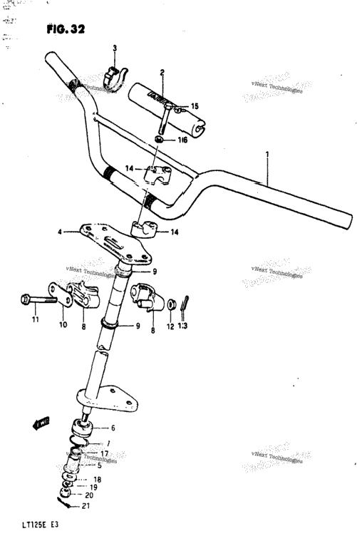 Handlebar - Steering (Model E)