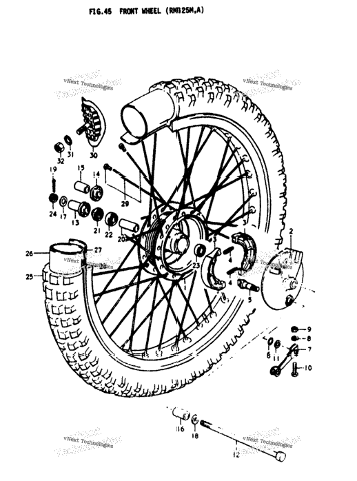 Front Wheel (Rm125m