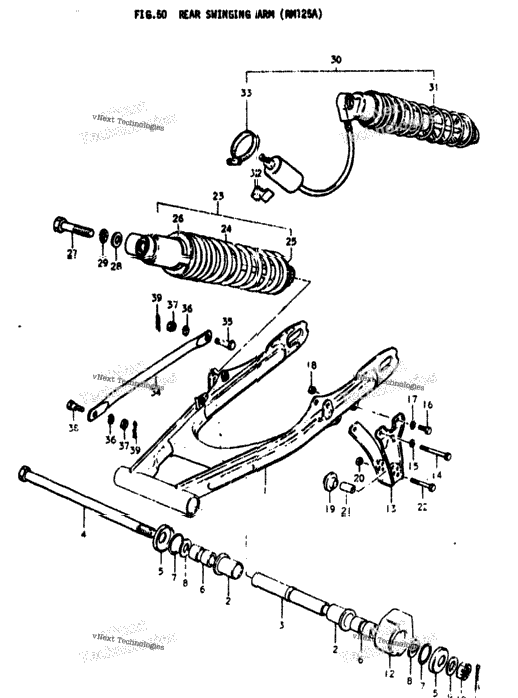 Rear Swinging Arm (Rm125a)