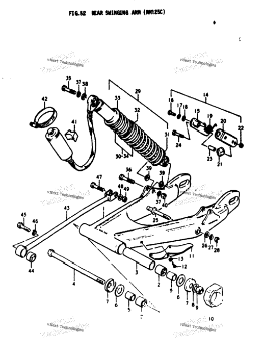 Rear Swinging Arm (Rm125c)