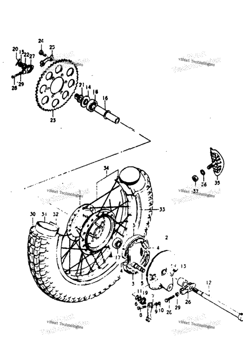 Rear Wheel (Rm125m