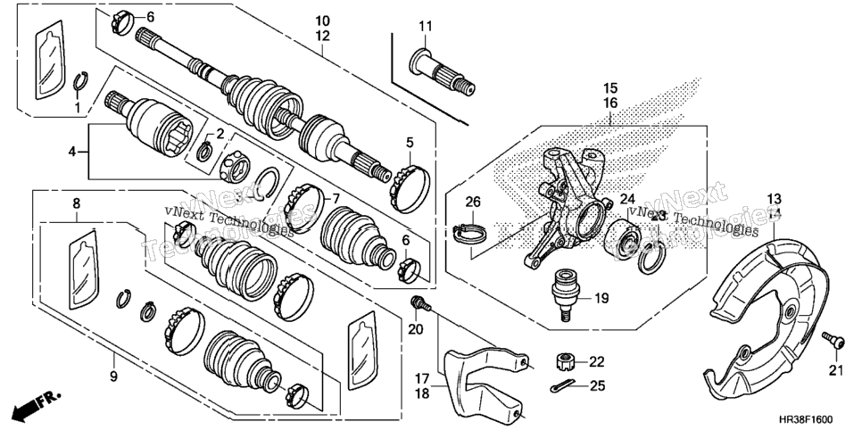 Front Knuckle@Front Drive Shaft