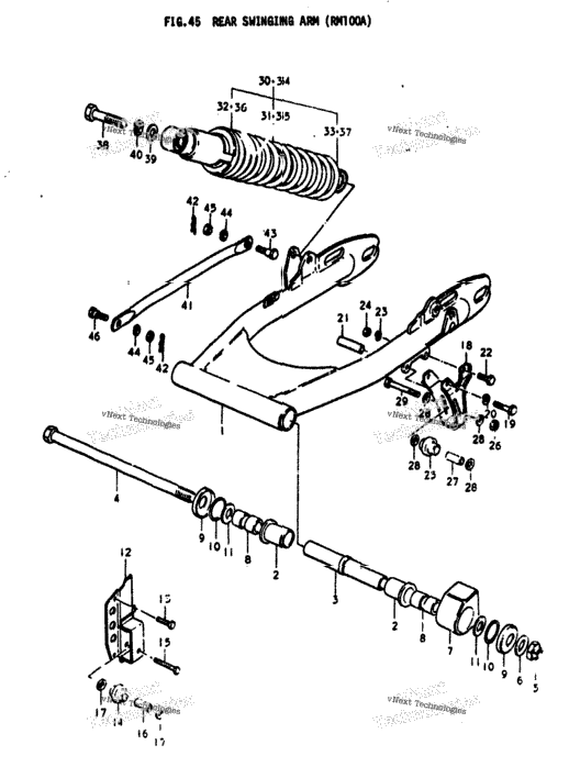 Rear Swinging Arm (Rm100a)