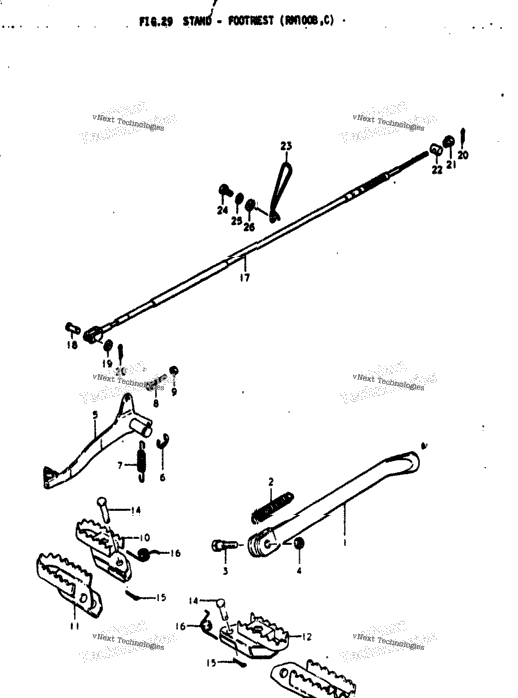 Stand - Footrest (Rm100b