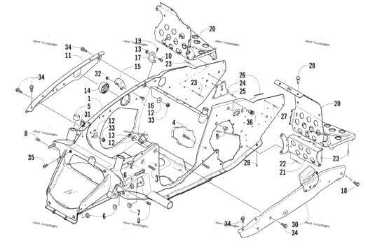 Front Frame And Footrest Assembly
